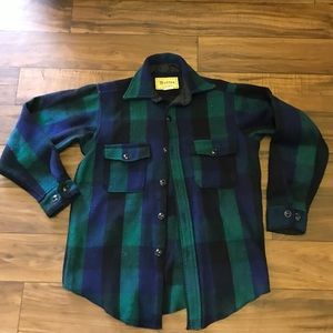 Vintage 1950's Melton Wool Shirt Sz Small